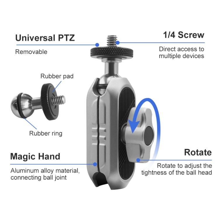 PULUZ Crab Pliers Clip Arm Mount with Phone Clamp for Phone & Sports Camera - Holders by PULUZ | Online Shopping South Africa | PMC TechLife | Buy Now Pay Later Mobicred