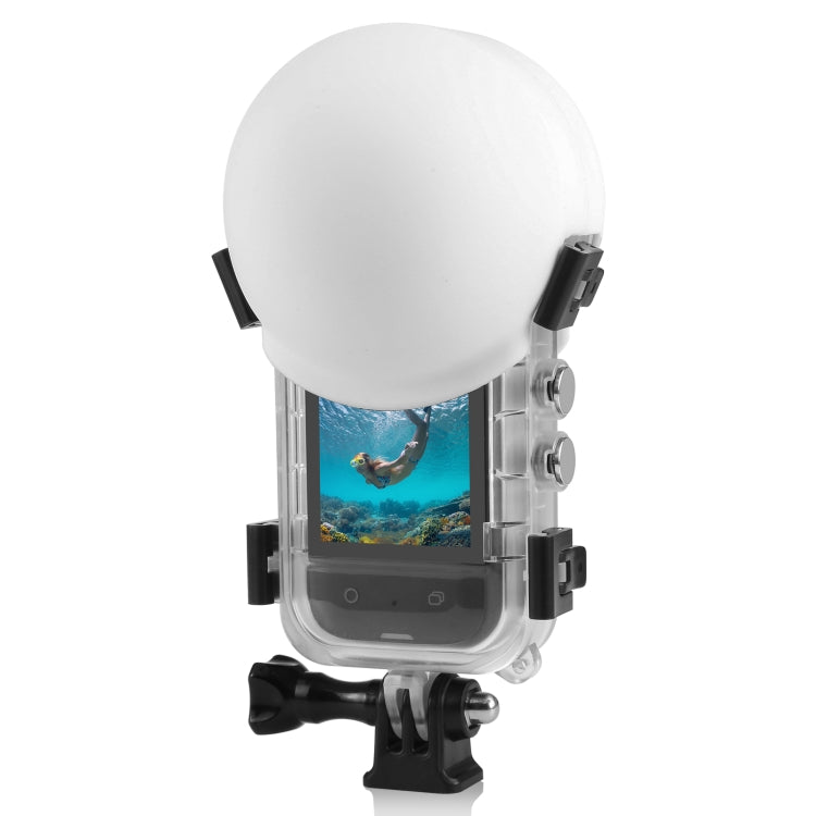 For Insta360 X3 / X4 PULUZ Invisible Dive Case Lens Guard Silicone Protective Cover (White) - Len Accessories by PULUZ | Online Shopping South Africa | PMC TechLife | Buy Now Pay Later Mobicred