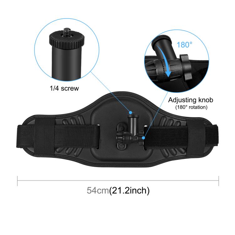 PULUZ Waist Belt Mount Strap with Selfie Stick Monopod for GoPro, Insta360, DJI and Other Action Cameras - free shipping - PMC TechLife - Order now!