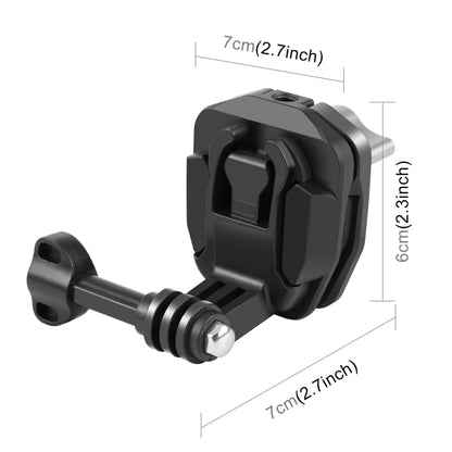 PULUZ Motorcycle Windshield Action Camera Mount Clip for GoPro Hero12 Black / DJI Osmo Action 4 / Insta360 X4 / Ace Pro and Other Action Cameras (Black) - Holder by PULUZ | Online Shopping South Africa | PMC Jewellery | Buy Now Pay Later Mobicred