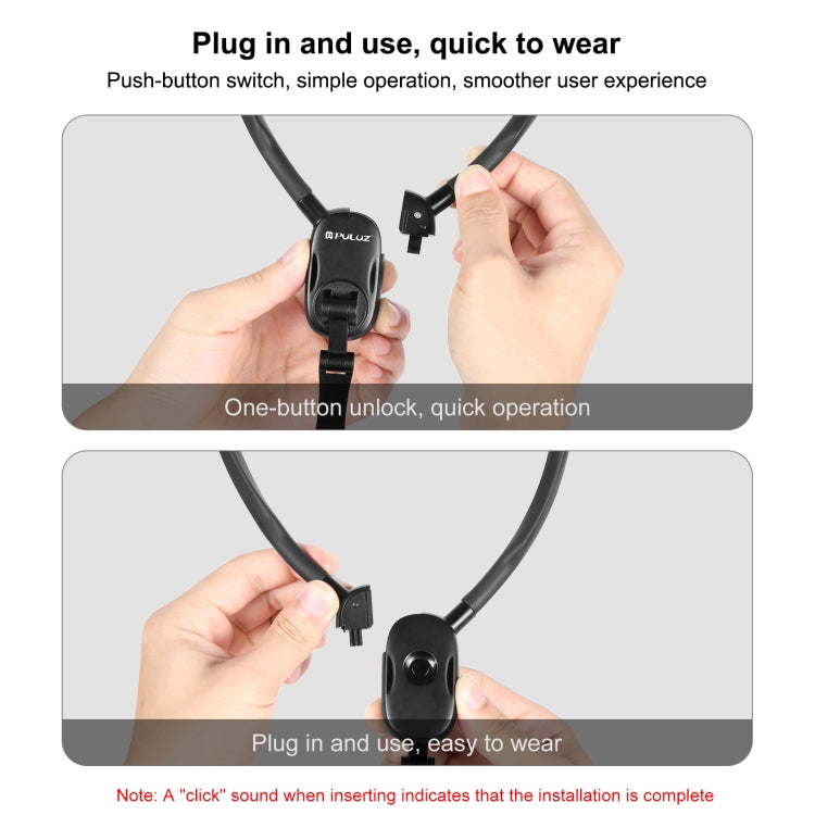 PULUZ Magnetic Collar Bracket POV View Mount with Phone Clamp for GoPro Action Cameras / Phones (Black) - free shipping - PMC TechLife - Order now!