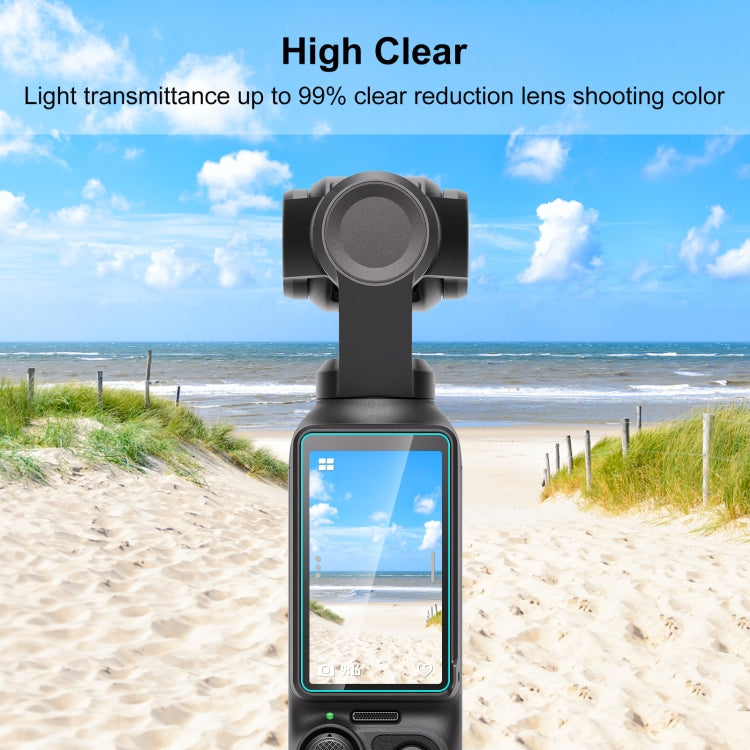 For DJI OSMO Pocket 3 PULUZ 9H 2.5D HD Tempered Glass Lens Protector + Screen Film (Transparent) - Protective Film & Stickers by PULUZ | Online Shopping South Africa | PMC Jewellery