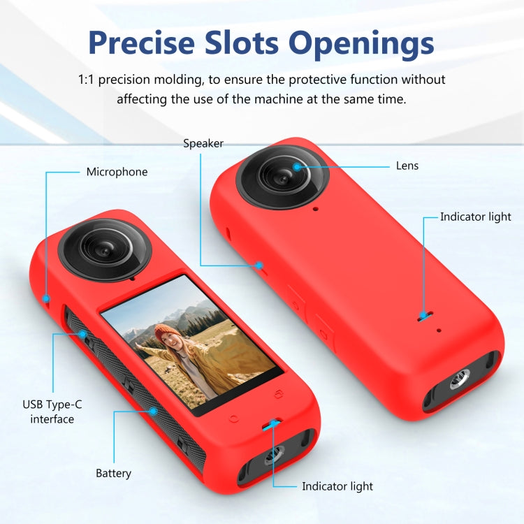 For Insta360 X4 PULUZ Full Body Dust-proof Silicone Protective Case (Red) - Case & Bags by PULUZ | Online Shopping South Africa | PMC Jewellery | Buy Now Pay Later Mobicred