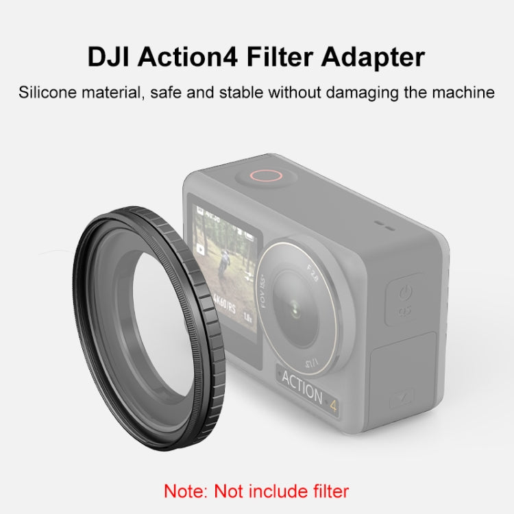 For DJI Action 5 Pro / 4 PULUZ Filter Holder Metal Protective Filter Frame (Black) - Lens Filter by PULUZ | Online Shopping South Africa | PMC TechLife | Buy Now Pay Later Mobicred