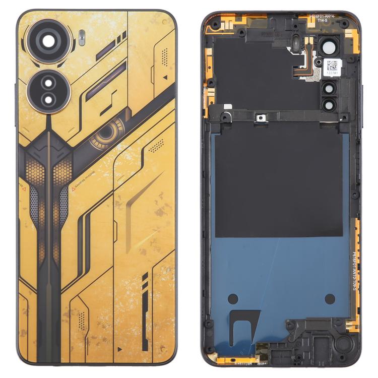 For ZTE nubia Neo 5G 8150N Plastic Battery Back Cover with Middle Frame / Camera Lens Cover(Yellow) - free shipping - PMC TechLife - Order now!