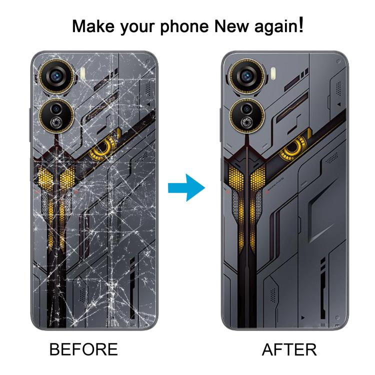 For ZTE nubia Neo 5G 8150N Plastic Battery Back Cover with Middle Frame / Camera Lens Cover(Yellow) - free shipping - PMC TechLife - Order now!