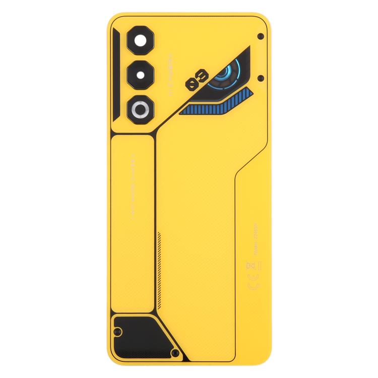 For ZTE nubia Neo 3 GT Glass Battery Back Cover with Camera Lens Cover(Yellow) - free shipping - PMC TechLife - Order now!