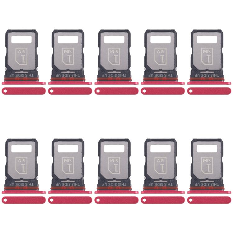 For Motorola Edge 30 Fusion XT2243-1 10pcs Original SIM Card Tray + SIM Card Tray (Red) - free shipping - PMC TechLife - Order now!