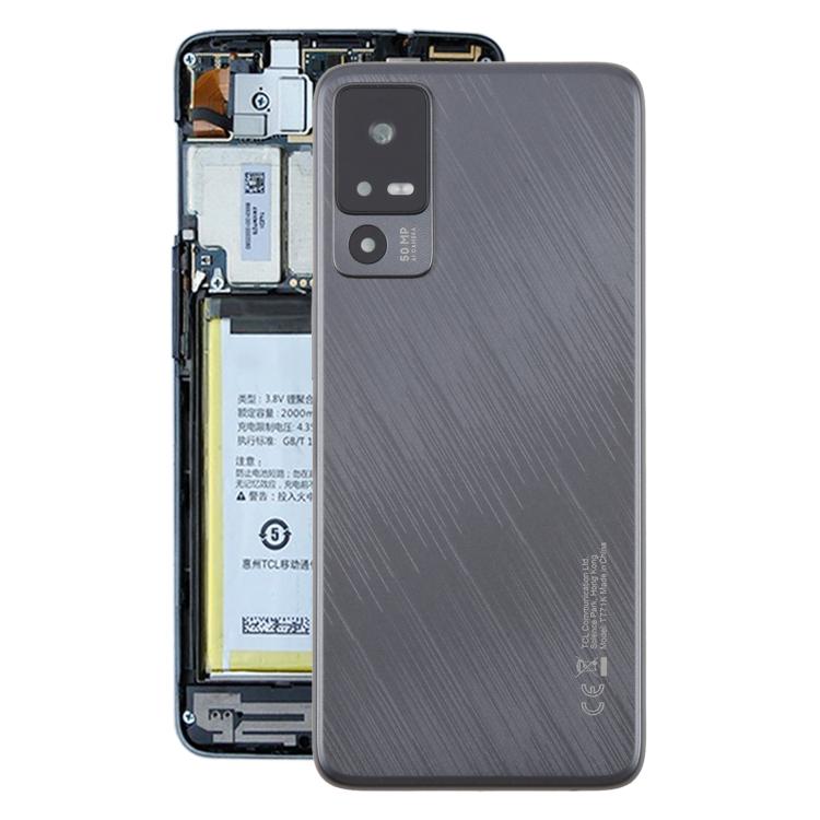 For TCL 40 R T771K Original Back Cover with Camera Lens Cover(Black) - free shipping - PMC TechLife - Order now!