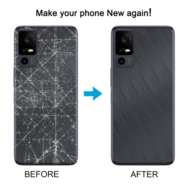 For TCL 40 R T771K Original Back Cover with Camera Lens Cover(Black) - free shipping - PMC TechLife - Order now!