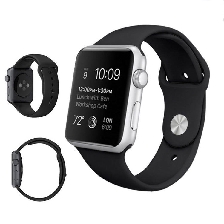 For Apple Watch Ultra 49mm & Watch Ultra 2 49mm / Series 9&8&7 45mm / SE 3&SE 2&6&SE&5&4 44mm / 3&2&1 42mm 3 in 1 Rubber Watch Band with Pin Buckle (Starlight) - free shipping - PMC TechLife - Order now!