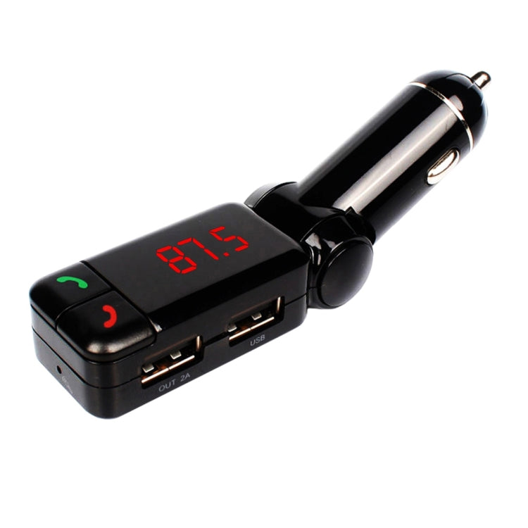 BC-06 Bluetooth Car Kit FM Transmitter Car MP3 Player with LED Display 2 USB Charger & Handsfree Function(Black) - Bluetooth Car Kits by PMC Jewellery | Online Shopping South Africa | PMC Jewellery | Buy Now Pay Later Mobicred