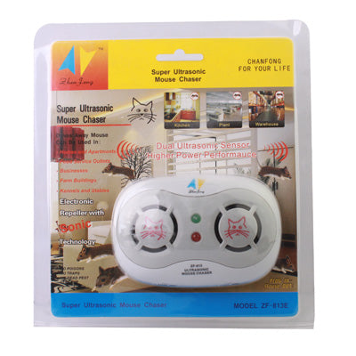 Dual Ultrasonic Sensor Mouse Chaser(White) - Repellents by PMC Jewellery | Online Shopping South Africa | PMC Jewellery | Buy Now Pay Later Mobicred