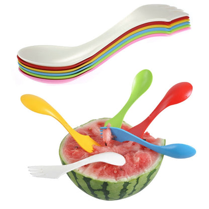 6 in 1 Colorful ABS Knife / Fork / Spoon Set - Cutlery Sets by PMC Jewellery | Online Shopping South Africa | PMC Jewellery | Buy Now Pay Later Mobicred