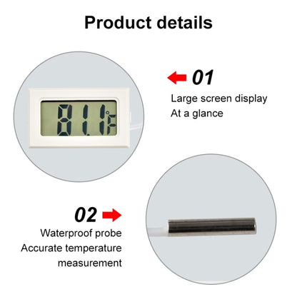 Mini LCD Indoor Digital Thermometer (Fahrenheit Display), Black(Black) - Indoor Thermometer by PMC Jewellery | Online Shopping South Africa | PMC Jewellery | Buy Now Pay Later Mobicred