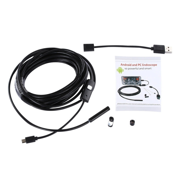 Micro USB Endoscope Snake Tube Inspection Camera with 6 LED for OTG Android Phone, Lens Diameter: 7mm, Length: 5m Hard Cable -  by PMC Jewellery | Online Shopping South Africa | PMC Jewellery | Buy Now Pay Later Mobicred