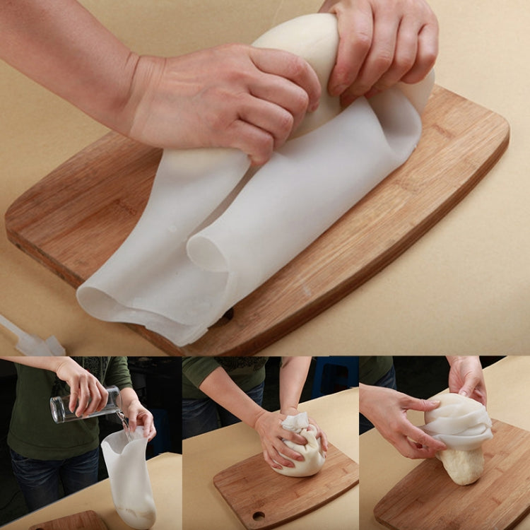 Silicone Kneading Dough Bag Dough Making Flour Mixer Maker Kitchen Tools for Pasta Flour Food, Size: 32.5cm x 23cm(White) - Gadgets by PMC TechLife | Online Shopping South Africa | PMC TechLife | Buy Now Pay Later Mobicred