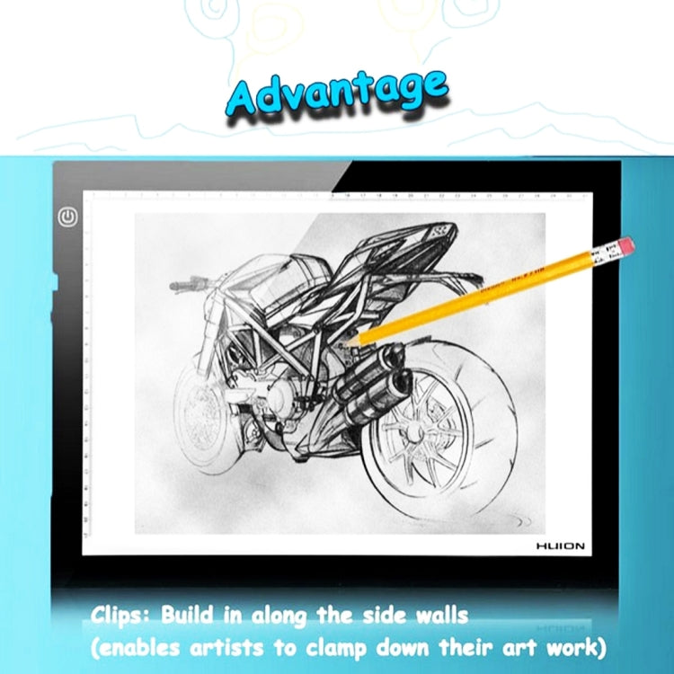 Huion L4S USB Portable 17.7 inch Ultra Slim Adjustable Brightness Art Craft Tattoo Tracing Light Box Pad Board -  by HUION | Online Shopping South Africa | PMC Jewellery