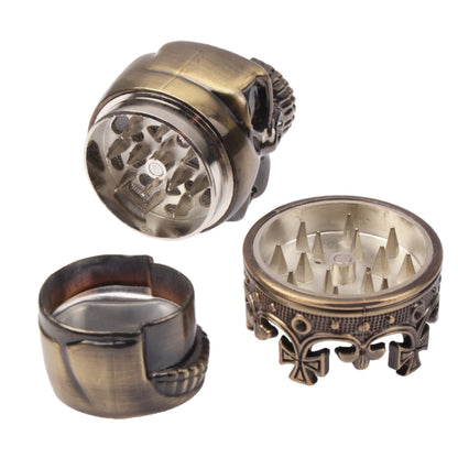 Skull King Style Zinc Alloy Double Layers Herb Tobacco Cigarette Grinder (Bronze) - Cigarette Box & Ashtrays by PMC Jewellery | Online Shopping South Africa | PMC Jewellery | Buy Now Pay Later Mobicred