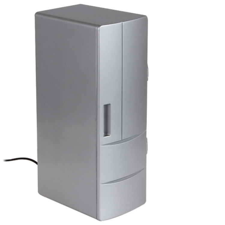 3.5W USB PC Mini Fridge Beverage Drink Cooler / Warmer, Size: 24.5 x 10.8 x 8.3cm(Silver) - Refrigerators by PMC Jewellery | Online Shopping South Africa | PMC Jewellery