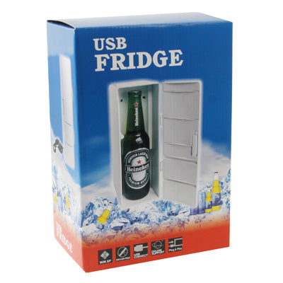 3.5W USB PC Mini Fridge Beverage Drink Cooler / Warmer, Size: 24.5 x 10.8 x 8.3cm(Silver) - Refrigerators by PMC Jewellery | Online Shopping South Africa | PMC Jewellery