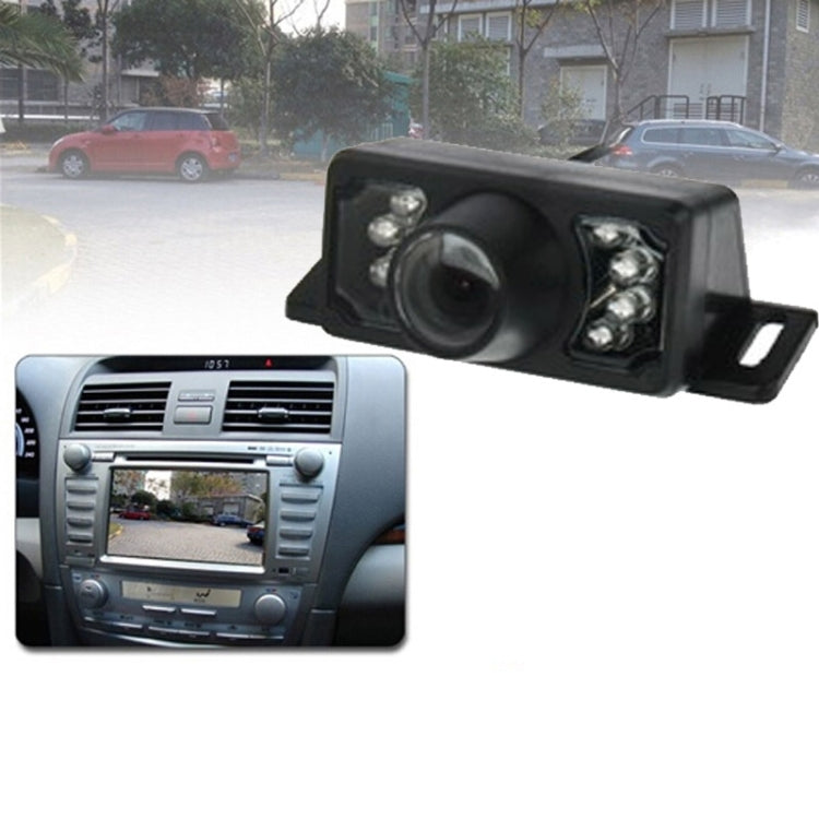 7 LED IR Infrared Waterproof Night Vision Wired Short Lens DVD Rear View, With Scaleplate , Support Installed in Car DVD Navigator or Car Monitor , Wide Viewing Angle: 140 degree (YX002)(Black) - Rear View Cameras by PMC Jewellery | Online Shopping South Africa | PMC Jewellery | Buy Now Pay Later Mobicred