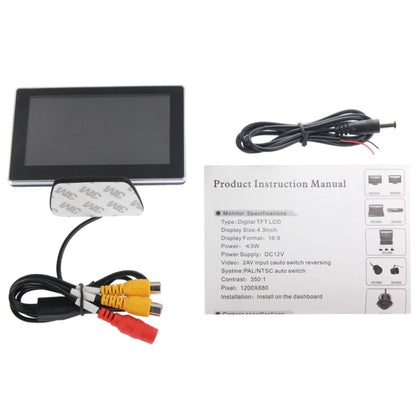 4.3 inch Car Rearview LCD Monitor with Stand, 2 Channels AV Input(Black) - Rearview Monitors by PMC Jewellery | Online Shopping South Africa | PMC Jewellery | Buy Now Pay Later Mobicred