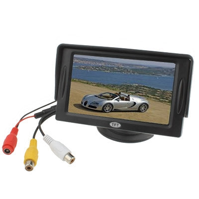 4.3 inch TFT LCD Car Rearview Monitor with Stand and Sun Shade(Black) - Rearview Monitors by PMC Jewellery | Online Shopping South Africa | PMC Jewellery | Buy Now Pay Later Mobicred