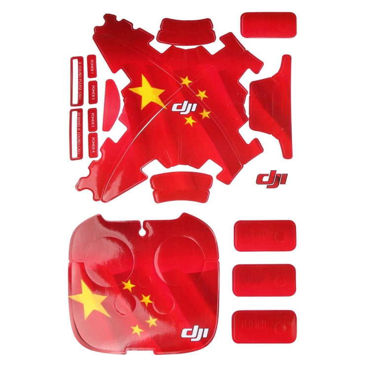 4D Imitation Carbon Fiber PVC Water Resistance Sticker Kit for DJI Phantom 3 Quadcopter & Remote Controller & Battery(Chinese Flag Pattern) -  by PMC TechLife | Online Shopping South Africa | PMC TechLife | Buy Now Pay Later Mobicred