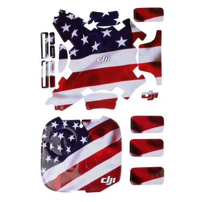 US Flag Pattern 4D Imitation Carbon Fiber PVC Water Resistance Sticker Kit for DJI Phantom 3 Quadcopter & Remote Controller & Battery -  by PMC Jewellery | Online Shopping South Africa | PMC Jewellery | Buy Now Pay Later Mobicred