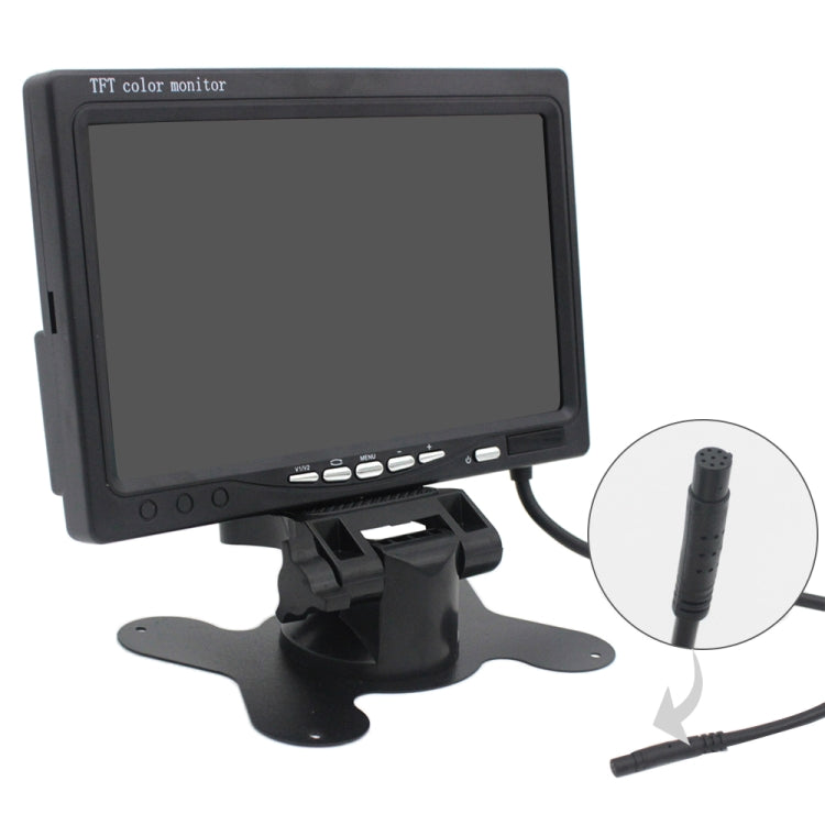 7.0 inch Car Monitor / Surveillance Cameras Monitor with Adjustable Angle Holder & Remote Controller, Dual Video Input - Car Monitor by PMC TechLife | Online Shopping South Africa | PMC TechLife | Buy Now Pay Later Mobicred