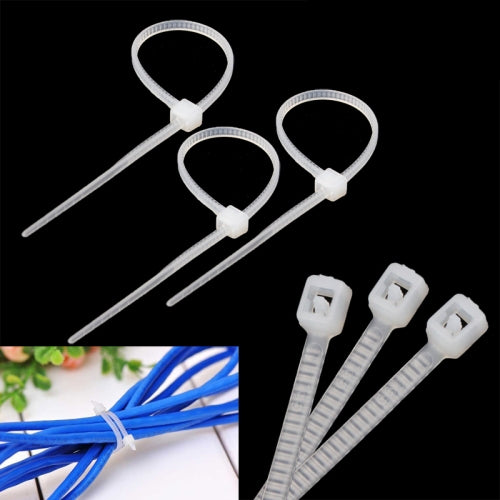 10cm Self-Locking Nylon Cable Wire Zip Ties (1000pcs in one packing, the price is for 1000pcs)(White) - Booster Cable & Clip by PMC Jewellery | Online Shopping South Africa | PMC Jewellery