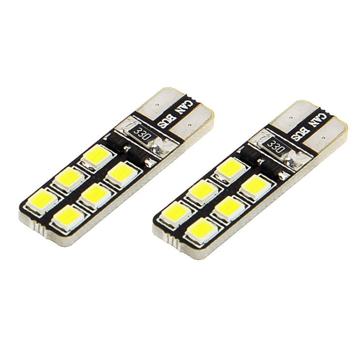 1 Pair T10 White 12 LED 2835 SMD CANBUS Car Signal Light Bulb - Clearance Lights by PMC Jewellery | Online Shopping South Africa | PMC Jewellery | Buy Now Pay Later Mobicred