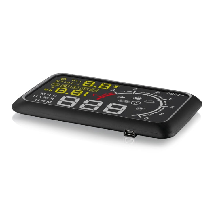 X3 Bluetooth 5.5 inch Car OBDII / EUOBD HUD Vehicle-mounted Head Up Display Security System, Support Speed & Fuel Consumption, Overspeed Alarm, Water Temperature, etc(Black) - Head Up Display System by PMC TechLife | Online Shopping South Africa | PMC TechLife | Buy Now Pay Later Mobicred