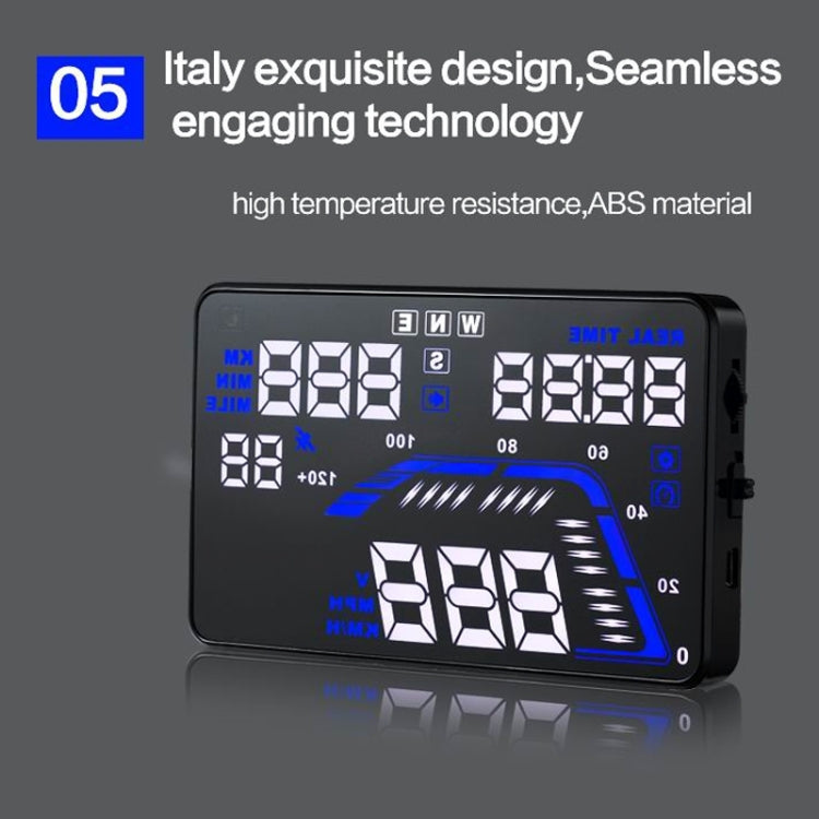 Q7 5.5 inch Car GPS HUD Vehicle-mounted Head Up Display Security System, Support Speed & Real Time & Altitude & Over Speed Alarm & Satellite Number, etc. - Head Up Display System by PMC TechLife | Online Shopping South Africa | PMC TechLife | Buy Now Pay Later Mobicred