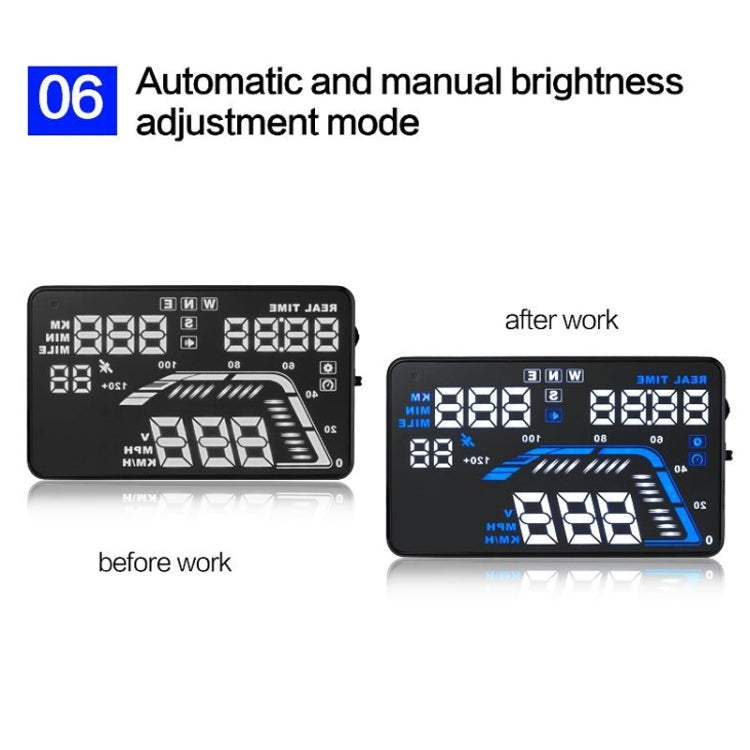 Q7 5.5 inch Car GPS HUD Vehicle-mounted Head Up Display Security System, Support Speed & Real Time & Altitude & Over Speed Alarm & Satellite Number, etc. - Head Up Display System by PMC TechLife | Online Shopping South Africa | PMC TechLife | Buy Now Pay Later Mobicred