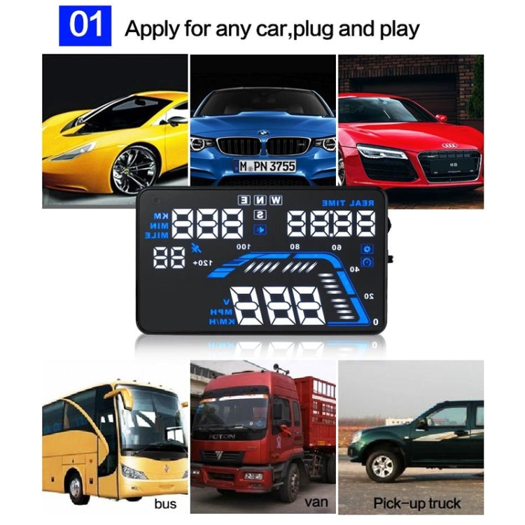 Q7 5.5 inch Car GPS HUD Vehicle-mounted Head Up Display Security System, Support Speed & Real Time & Altitude & Over Speed Alarm & Satellite Number, etc. - Head Up Display System by PMC TechLife | Online Shopping South Africa | PMC TechLife | Buy Now Pay Later Mobicred