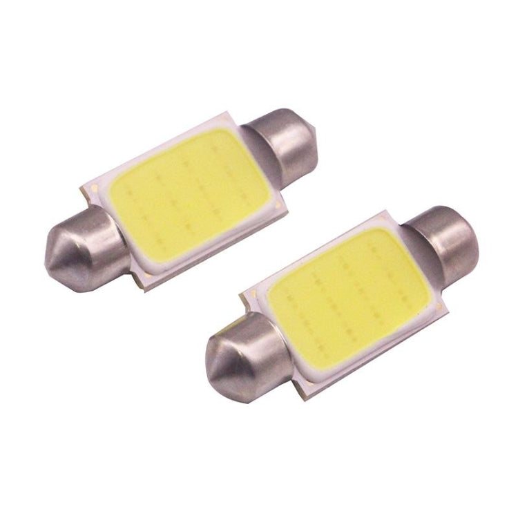 2 PCS 39mm 1.5W 80LM White Light 1 COB LED License Plate Reading Lights Car Light Bulb - Door Lights by PMC Jewellery | Online Shopping South Africa | PMC Jewellery