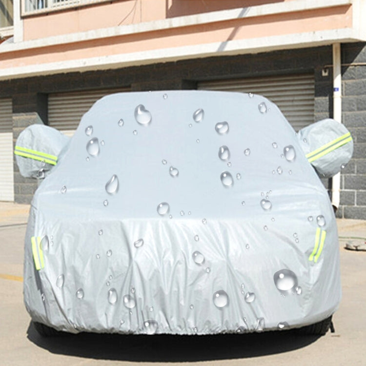 PEVA Anti-Dust Waterproof Sunproof Sedan Car Cover with Warning Strips, Fits Cars up to 4.7m(183 inch) in Length - PE Material by PMC TechLife | Online Shopping South Africa | PMC TechLife | Buy Now Pay Later Mobicred