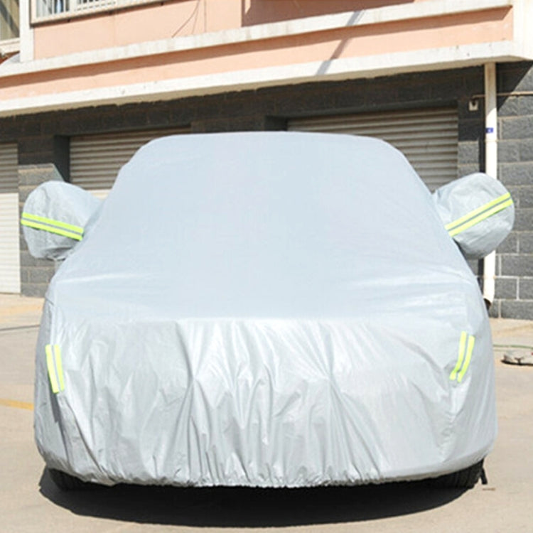 PEVA Anti-Dust Waterproof Sunproof Sedan Car Cover with Warning Strips, Fits Cars up to 4.1m(160 inch) in Length - PE Material by PMC TechLife | Online Shopping South Africa | PMC TechLife | Buy Now Pay Later Mobicred