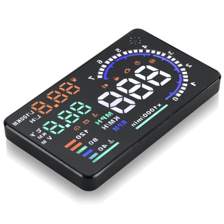 A8 5.5 inch Car OBDII HUD Warning System Vehicle-mounted Head Up Display Projector with LED, Support Fuel Consumption & Over Speed Alarm & Water Temperature & Fault Diagnosis - Head Up Display System by PMC TechLife | Online Shopping South Africa | PMC TechLife | Buy Now Pay Later Mobicred