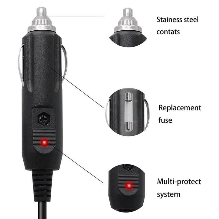 2A Car 4.0 x 1.7mm Power Supply Adapter Plug Coiled Cable Car Charger, Length: 40-140cm - Universal Power Adapter by PMC TechLife | Online Shopping South Africa | PMC TechLife | Buy Now Pay Later Mobicred