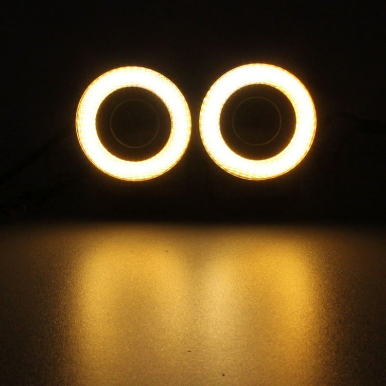 2 PCS 2.5 inch 10W 900LM White + Yellow Light 6500K Waterproof LED Eagle Eye Light for Vehicles, DC 12V, Cable Length: 20cm(Black) - free shipping - PMC TechLife - Order now!