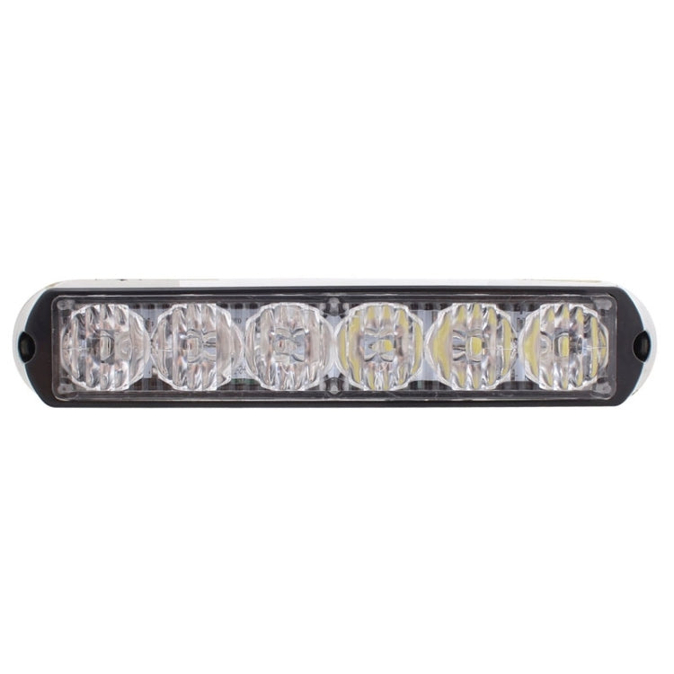 18W 1080LM 6-LED White + Blue Light Wired Car Flashing Warning Signal Lamp, DC 12-24V, Wire Length: 90cm - Warning Lights by PMC Jewellery | Online Shopping South Africa | PMC Jewellery | Buy Now Pay Later Mobicred