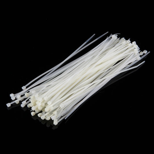 500 PCS 3 x 150mm Self-Locking Nylon Cable Wire Zip Ties(White) - Booster Cable & Clip by PMC Jewellery | Online Shopping South Africa | PMC Jewellery