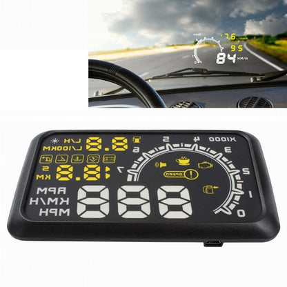 W02 5.5 inch Car OBDII HUD Fuel Consumption Warning System Vehicle-mounted Head Up Display Projector with LED - Head Up Display System by PMC Jewellery | Online Shopping South Africa | PMC Jewellery | Buy Now Pay Later Mobicred