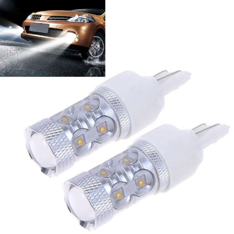 2 PCS 7443 650 Lumen 50W 10-3535-LEDs 6500K White Light Brake Light, DC 12-24V - Arrow Turn Lights by PMC Jewellery | Online Shopping South Africa | PMC Jewellery | Buy Now Pay Later Mobicred