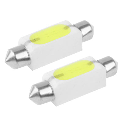 41mm 1.5W White Ceramic LED Car Signal Light Bulb, DC 12V (Pair) - Dome Lights by PMC Jewellery | Online Shopping South Africa | PMC Jewellery