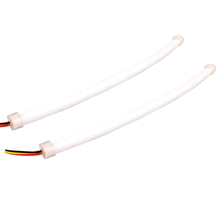 2 PCS  4.5W 270LM 6500K 597-577nm White + Yellow Wired LED Tube Daytime Running Light DRL Steering Lamp, DC12V, Lamp Length:45cm - Fog / Driving Lights by PMC TechLife | Online Shopping South Africa | PMC TechLife | Buy Now Pay Later Mobicred