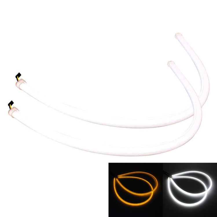 2 PCS  6W 360LM 6500K 597-577nm White + Yellow Wired LED Tube Daytime Running Light DRL Steering Lamp, DC12V, Lamp Length:60cm - Fog / Driving Lights by PMC TechLife | Online Shopping South Africa | PMC TechLife | Buy Now Pay Later Mobicred